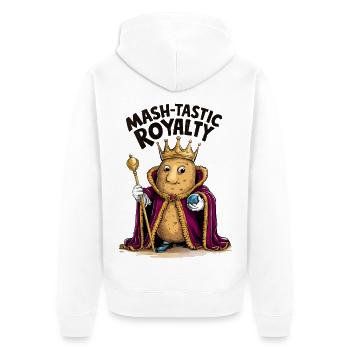 Mash-tastic Potato King - Unisex Premium Organic Zip Hoodie - white - Back - Thijin (182cm)