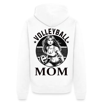 Volleyball Mom Design – Japan Comic Style - Unisex Premium Bio Zip Hoodie - Weiß - Hinten - Thijin (182cm)