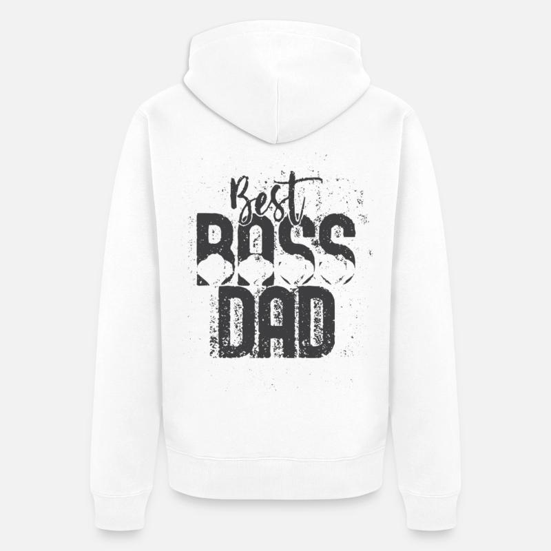 Best Dad Statement Tee - Veste à capuche bio Premium Unisexe - blanc
