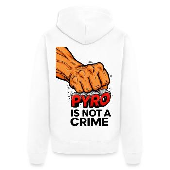 Pyro is not a crime Fireworks New Year's Eve - Unisex Premium Organic Zip Hoodie - white - Back - Thijin (182cm)
