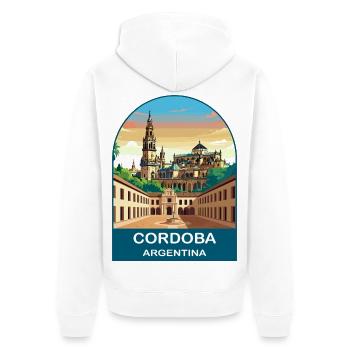 Cordoba Spain Vintage Travel Poster Art - Unisex Premium Organic Zip Hoodie - white - Back - Thijin (182cm)