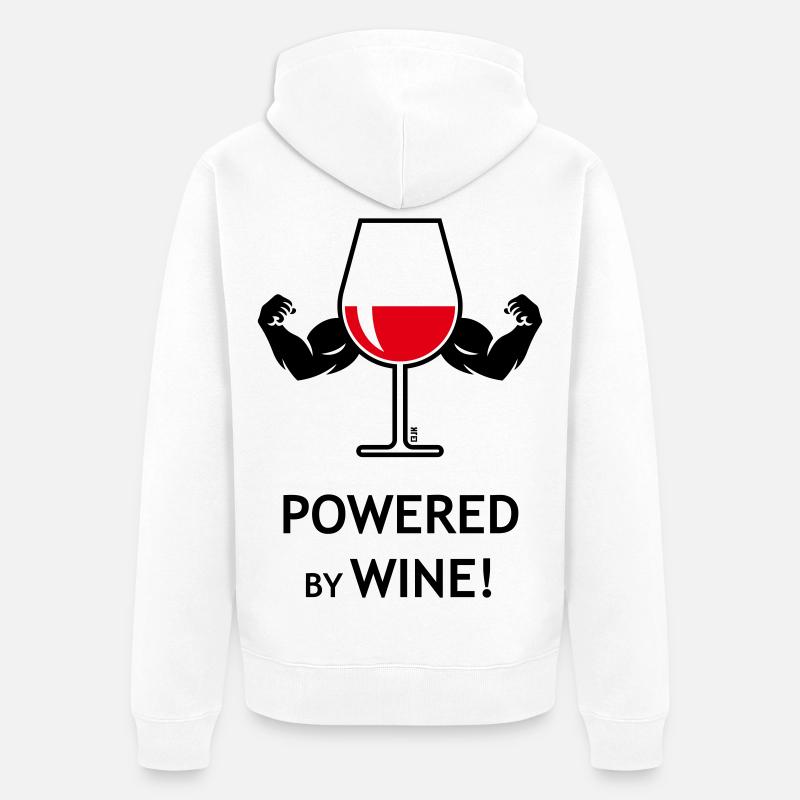 Propulsé par le vin ! - Veste à capuche bio Premium Unisexe - blanc