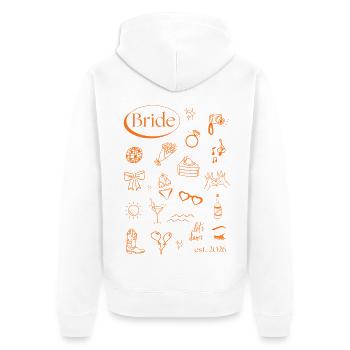 Bride Icons 2026 - Unisex Premium Organic Zip Hoodie - white - Back - Thijin (182cm)