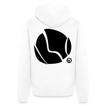 Form1 - Unisex Premium Organic Zip Hoodie - white - Back - Thijin (182cm)
