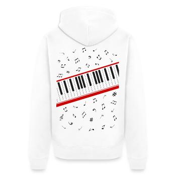 Beat It (1983) - Unisex Premium Bio Zip Hoodie - Weiß - Hinten - Thijin (182cm)