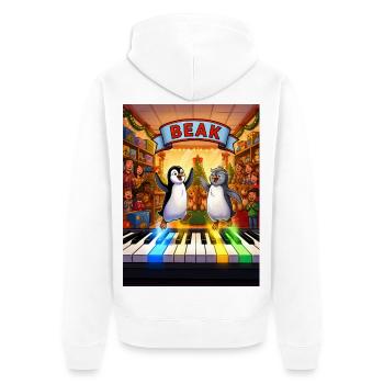 Récital de piano Beak’s Toy Store - Veste à capuche bio Premium Unisexe - blanc - Dos - Thijin (182cm)