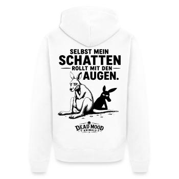 Lustiges Känguru Geschenk Sarkasmus - Unisex Premium Bio Zip Hoodie - Weiß - Hinten - Thijin (182cm)