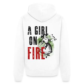 Paulinchen - Une fille en feu - - Veste à capuche bio Premium Unisexe - blanc - Dos - Thijin (182cm)