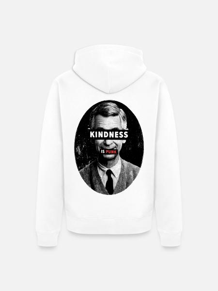 Kindness ist Punk - Unisex Premium Bio Zip Hoodie - Weiß