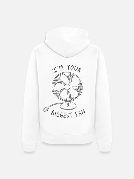 Dein Größter Fan - Unisex Premium Bio Zip Hoodie - Weiß