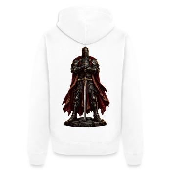 Ritter der Dunkelroten Klinge - Unisex Premium Bio Zip Hoodie - Weiß - Hinten - Thijin (182cm)