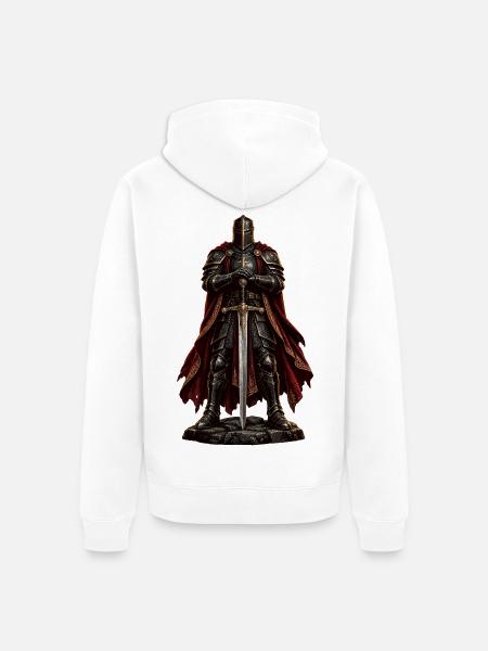 Ritter der Dunkelroten Klinge - Unisex Premium Bio Zip Hoodie - Weiß
