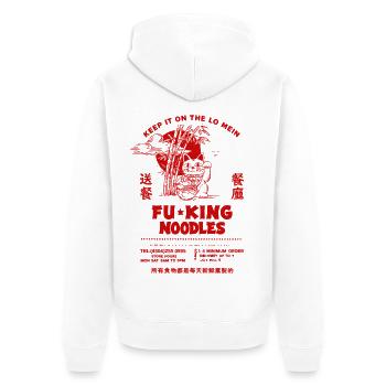 Noodle restaurant - Unisex Premium Bio Zip Hoodie - Weiß - Hinten - Thijin (182cm)