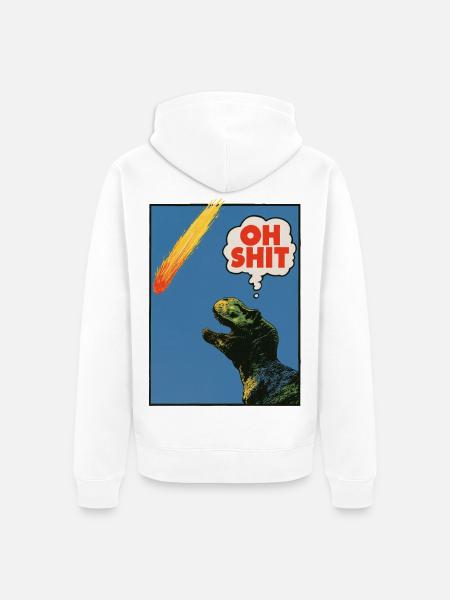 Oh Shit! - Extinction! - Unisex Premium Bio Zip Hoodie - Weiß