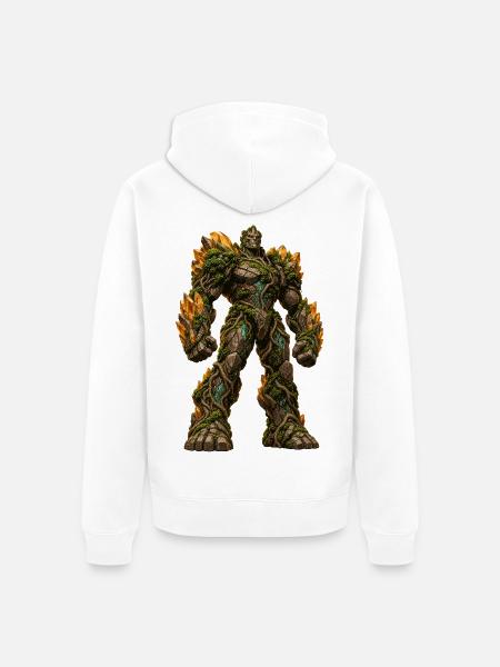 Waldstein Goliath: Kristallranken - Unisex Premium Bio Zip Hoodie - Weiß
