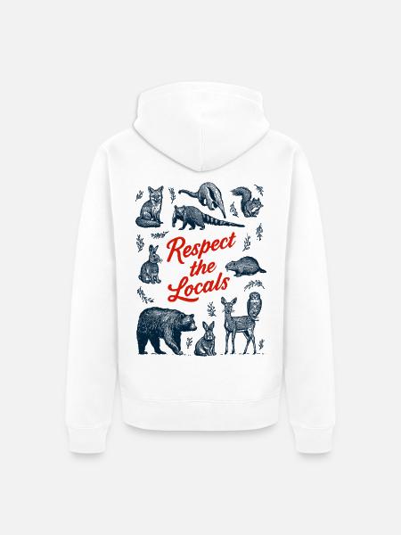 Respekt vor Tieren! - Unisex Premium Bio Zip Hoodie - Weiß