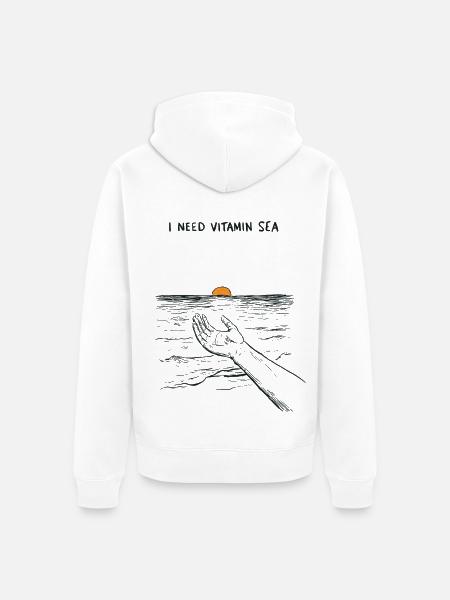 Vitamine sea - Unisex Premium Bio Zip Hoodie - Weiß