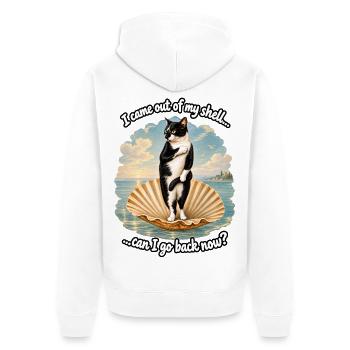 Raus aus meinem Schneckenhaus - Unisex Premium Bio Zip Hoodie - Weiß - Hinten - Thijin (182cm)