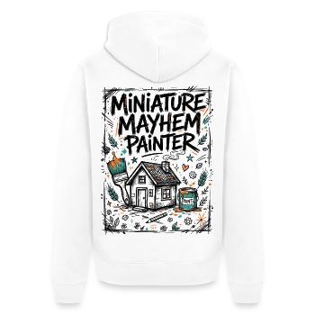 Miniaturen bemalen – Miniature Mayhem Painter - Unisex Premium Bio Zip Hoodie - Weiß - Hinten - Thijin (182cm)