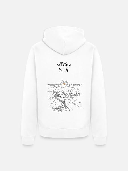 Vitamin Sea - Unisex Premium Bio Zip Hoodie - Weiß
