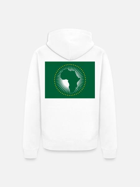 Afrikanische Union – Afrikanische Flagge - Unisex Premium Bio Zip Hoodie - Weiß