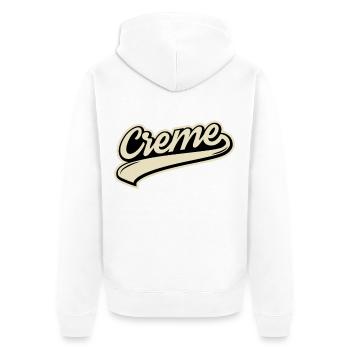 La crème monte toujours au sommet - Veste à capuche bio Premium Unisexe - blanc - Dos - Thijin (182cm)