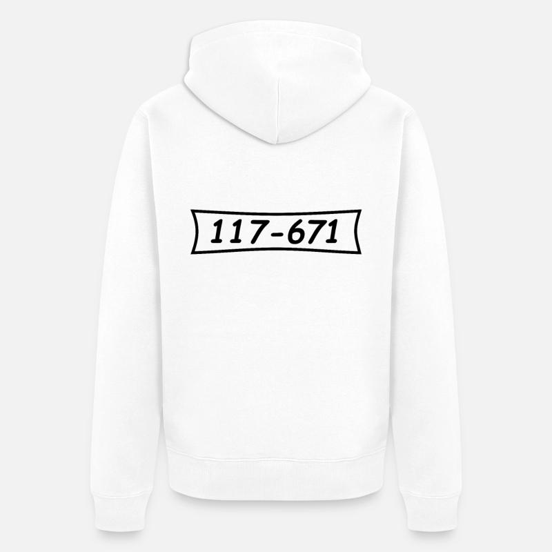 Panzerknacker numéro 117 671 - Veste à capuche bio Premium Unisexe - blanc