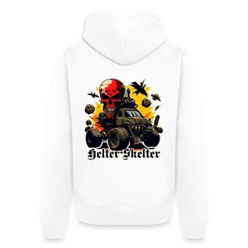 Monster truck avec crâne et plein de destruction - Veste à capuche bio Premium Unisexe - blanc - Dos - Thijin (182cm)