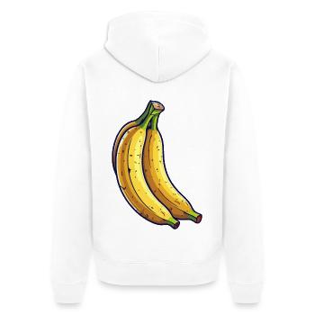 Bananes - Veste à capuche bio Premium Unisexe - blanc - Dos - Thijin (182cm)