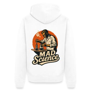 Verrückter Wissenschaftler im Labor - Unisex Premium Bio Zip Hoodie - Weiß - Hinten - Thijin (182cm)