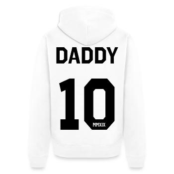 Daddy 2019 - Unisex Premium Bio Zip Hoodie - Weiß - Hinten - Thijin (182cm)