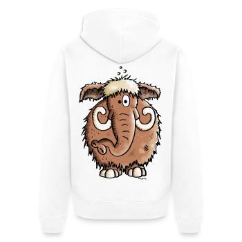 Géant Mammoth - Eléphant - Veste à capuche bio Premium Unisexe - blanc - Dos - Thijin (182cm)