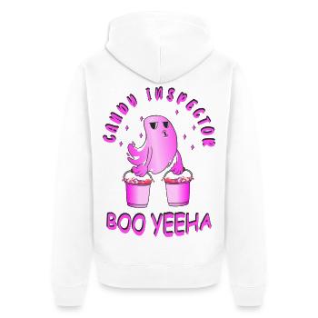 Candy Inspector - Unisex Premium Organic Zip Hoodie - white - Back - Thijin (182cm)