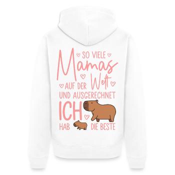 So viele Mamas Beste Mama Baby Muttertag Geschenk - Unisex Premium Bio Zip Hoodie - Weiß - Hinten - Thijin (182cm)