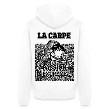 Carpe Passion Extrême - Veste à capuche bio Premium Unisexe - blanc - Dos - Thijin (182cm)