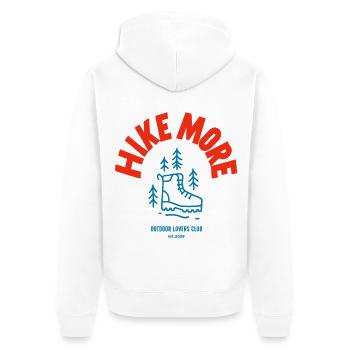 Marchez plus - Veste à capuche bio Premium Unisexe - blanc - Dos - Thijin (182cm)