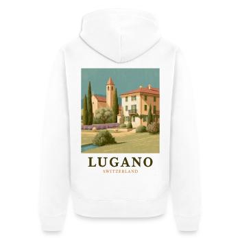 Lugano Villa Panorama - Veste à capuche bio Premium Unisexe - blanc - Dos - Thijin (182cm)