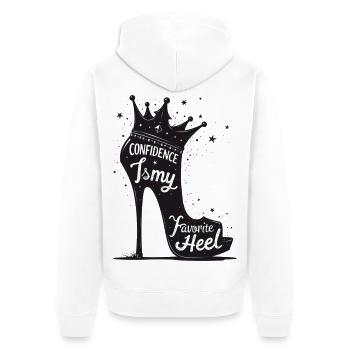 Confidence is my favorite Heel - High Heel - Unisex Premium Organic Zip Hoodie - white - Back - Thijin (182cm)