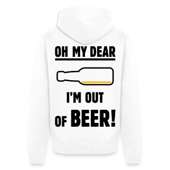 Oh mon cher – je n’ai plus de bière ! (Ale Lager / POS 2C) - Veste à capuche bio Premium Unisexe - blanc - Dos - Thijin (182cm)