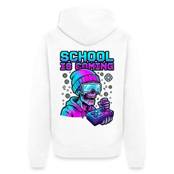L’école arrive Profil Lunettes de neige Cyber Zombie - Veste à capuche bio Premium Unisexe - blanc - Dos - Thijin (182cm)