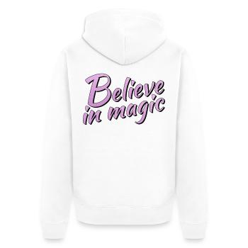 Croire en la magie - Veste à capuche bio Premium Unisexe - blanc - Dos - Thijin (182cm)