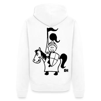 Chevalier - Veste à capuche bio Premium Unisexe - blanc - Dos - Thijin (182cm)