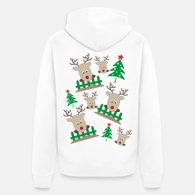 Noël - Veste à capuche bio Premium Unisexe - blanc