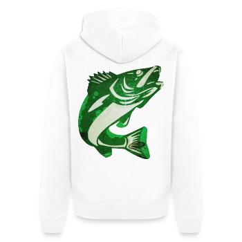 Pêche au poisson Pêcheur Pêcheur de poisson - Veste à capuche bio Premium Unisexe - blanc - Dos - Thijin (182cm)