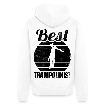 Bester Trampolinspringer - Unisex Premium Bio Zip Hoodie - Weiß - Hinten - Thijin (182cm)