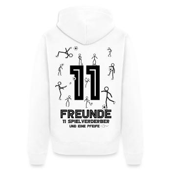 Football - Veste à capuche bio Premium Unisexe - blanc - Dos - Thijin (182cm)