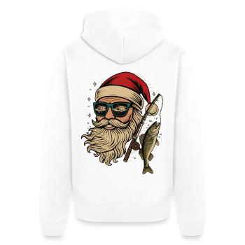 Pêcheur Père Noël Pêcheur Pêche Père Noël - Veste à capuche bio Premium Unisexe - blanc - Dos - Thijin (182cm)