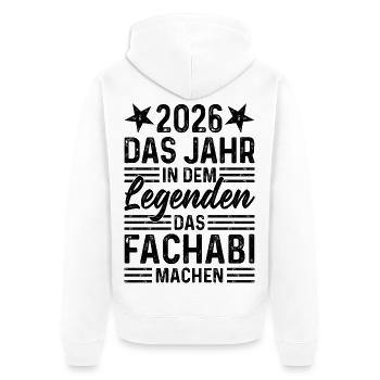 2026 The year in which legends graduate from high school - Unisex Premium Organic Zip Hoodie - white - Back - Thijin (182cm)