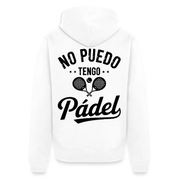 Fun Padel I Can't I Have Padel Padelist - Unisex Premium Organic Zip Hoodie - white - Back - Thijin (182cm)