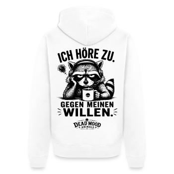 Geschenk für Kollegen Sarkasmus Humor  - Unisex Premium Bio Zip Hoodie - Weiß - Hinten - Thijin (182cm)